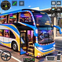 أيقونة City Driving Sim Bus Game 3d